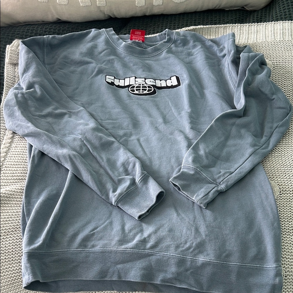 Full Send Men's Blue Crewneck Sweater